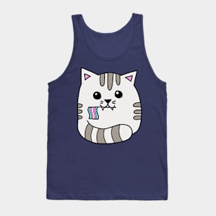 transgender pride flag cat Tank Top